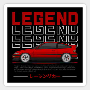 Midnight Racer Red CRX JDM Magnet